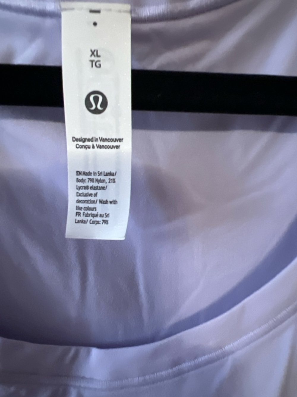 lululemon Nulu Scoop Neck Tank Lavender XL NWT Wondermost Soft Athleisure - Picture 4 of 4